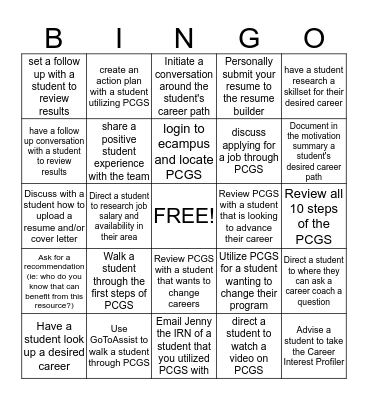 PCGS BINGO! Bingo Card