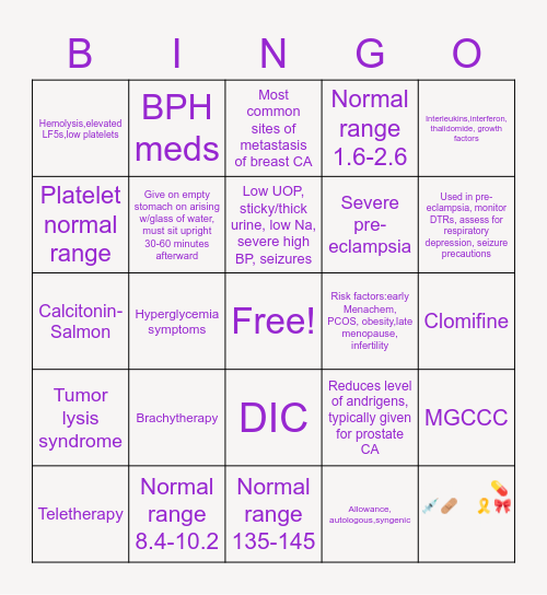 Unit 4 BINGO Card