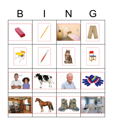 DAS English Bingo Card