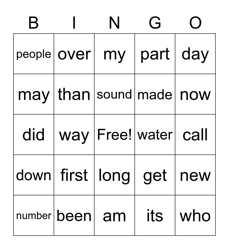 most-common-words-7-bingo-card