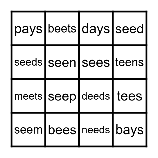 Step 6 Blending Bingo Card