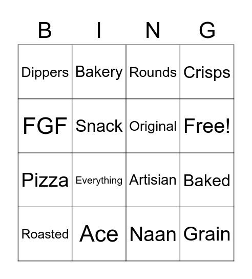 Stonefire Bingo Card