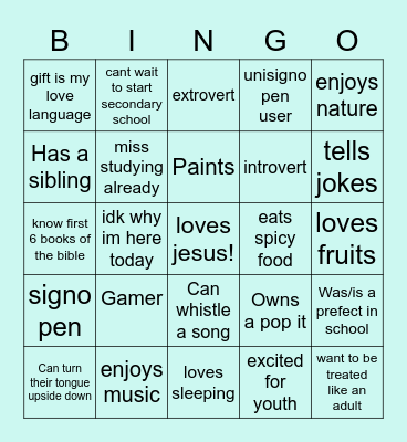 BINGO Card