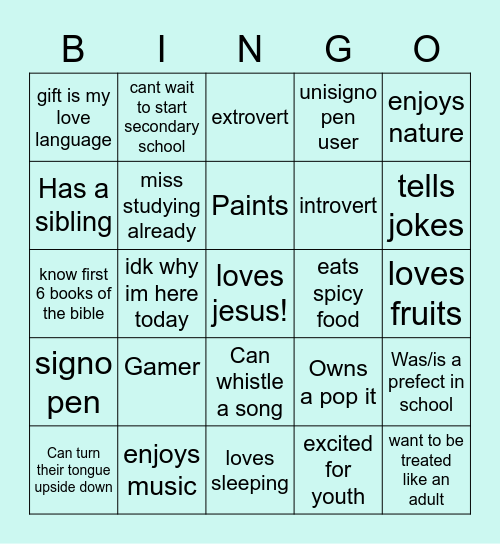 BINGO Card