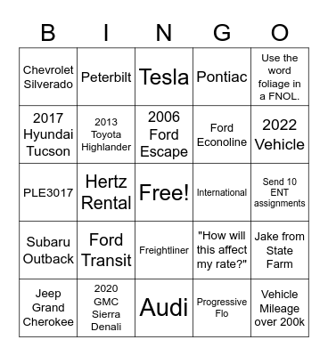 MLT BINGO Card