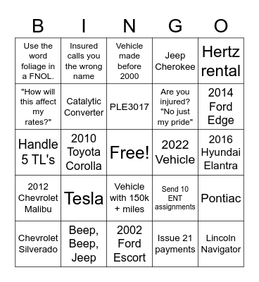 MLT BINGO Card