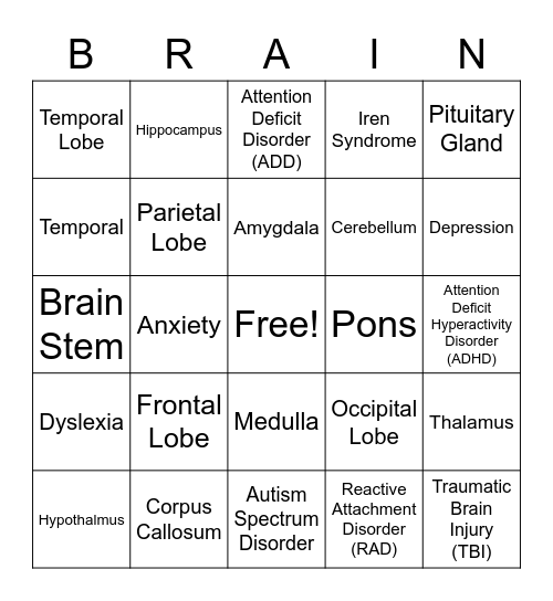 BrainGo Bingo Card