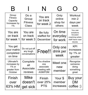 The "Good" GM/AGM Bingo Card