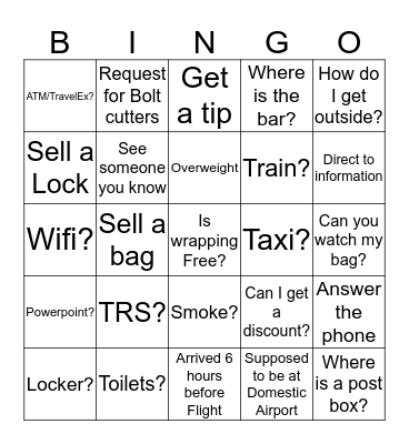 Wednesday Night Bingo Card