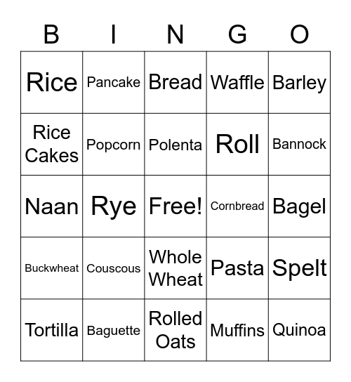 Wheat Bingo Card
