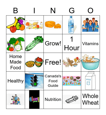 Food Bingo Card