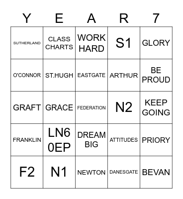 Lincoln Bingo Card