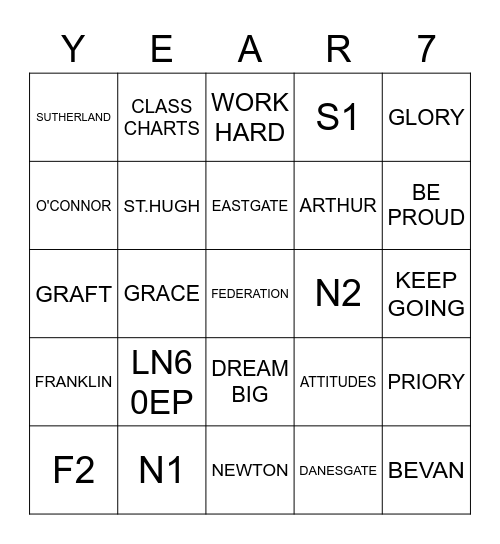 Lincoln Bingo Card