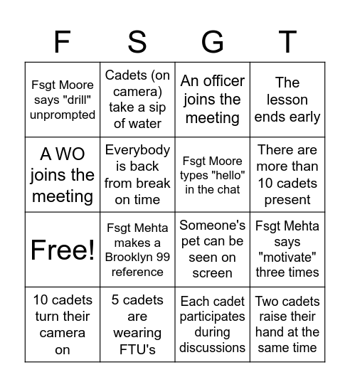 Motivate a Team Bingo Card