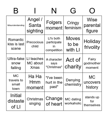 Hold My Hot Cocoa Bingo Card