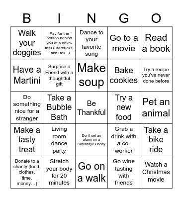 November Bingo Card