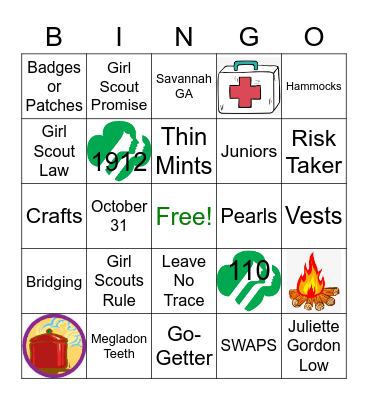 Girl Scouts!! Bingo Card