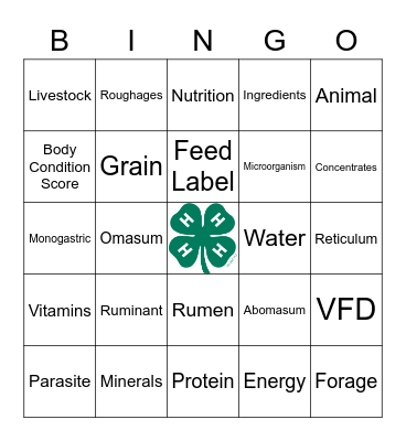 2021-2022 Beef QAM BINGO Card