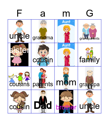 Family Bingo Card