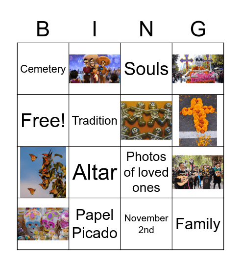 Day of the Dead Bingo Card