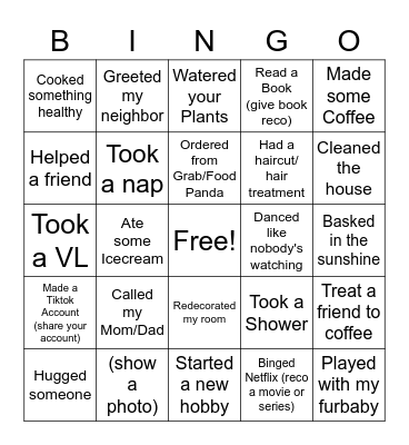 STRESS AWARENESS WEEK Bingo Card
