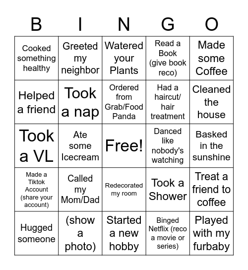 STRESS AWARENESS WEEK Bingo Card