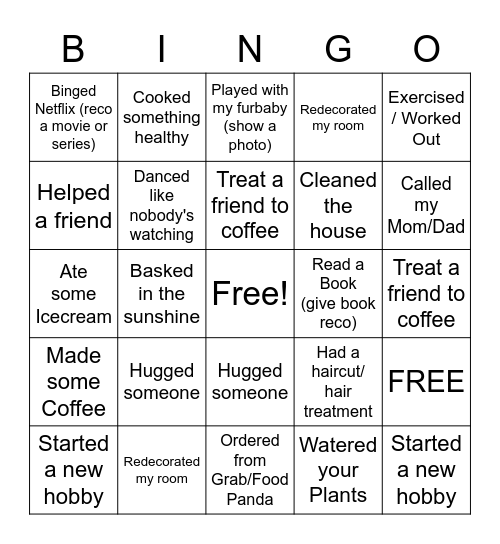 STRESS AWARENESS WEEK Bingo Card