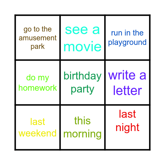 Hopper 5 Bingo Card