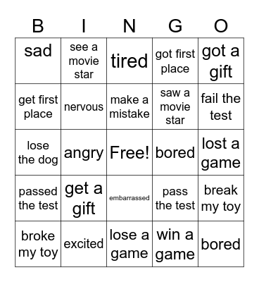 Jump Up 4 Unit 1 Words Bingo Card