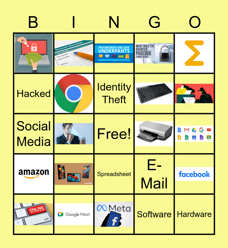 Computers 3 Bingo Card
