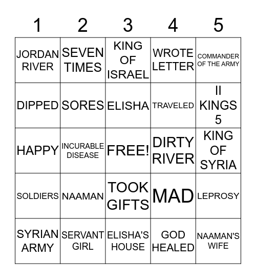 NAAMAN Bingo Card