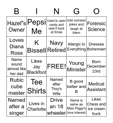 Icebreaker Bingo Card