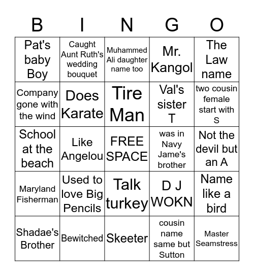 Icebreaker Bingo Card