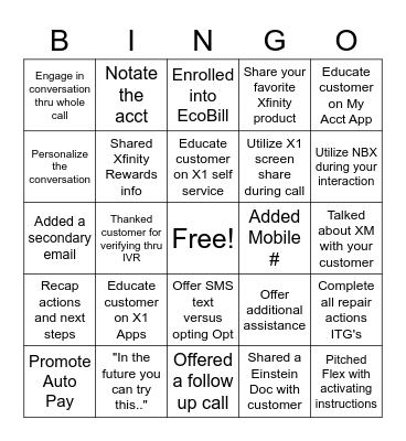 Best Bingo Bonanza! Bingo Card