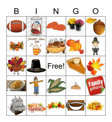 Thanksgiving Bingo Card