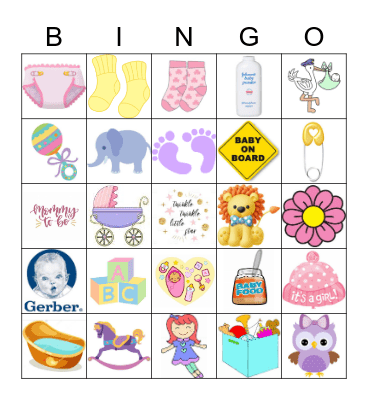 BABY    GIRL Bingo Card