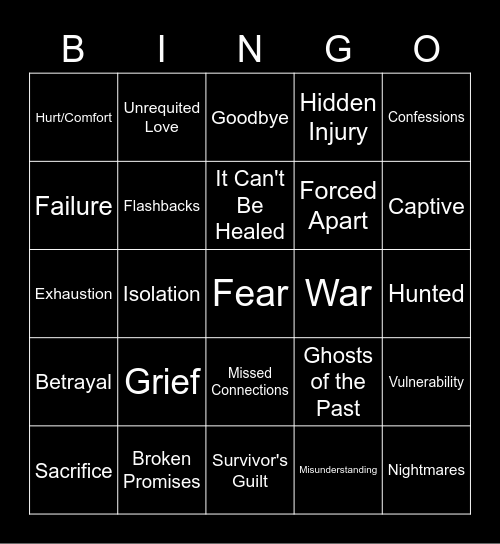 Mangst (May) 2022 Bingo Card