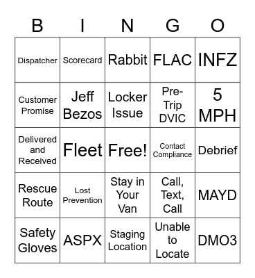 DMO3 PEAK SEASON BING Bingo Card
