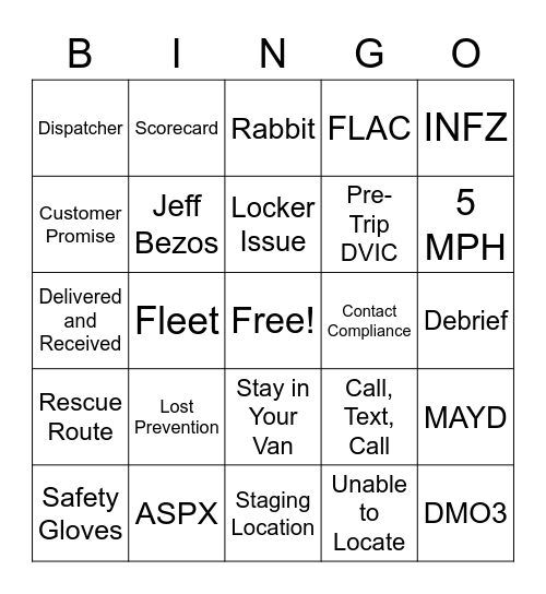 DMO3 PEAK SEASON BING Bingo Card