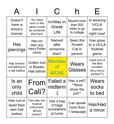 Find Someone Who... Bingo Card