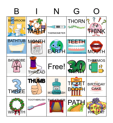 TH bingo Card