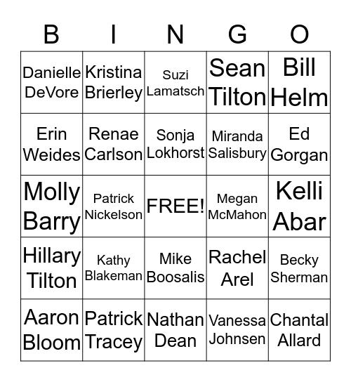 Roseville Sylvan Bingo Card