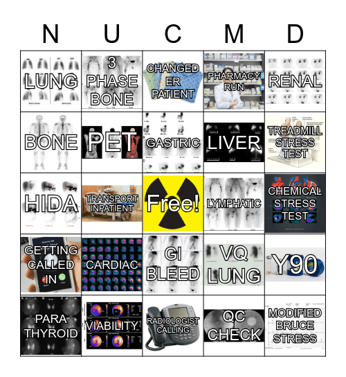 Rad Tech Week Bingo Card