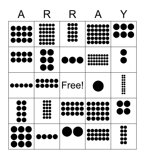 Array Bingo Card