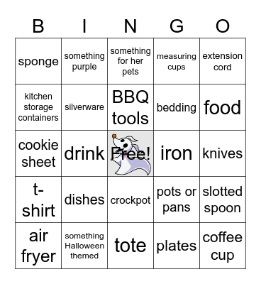 Bridal Shower Present Bingo Card
