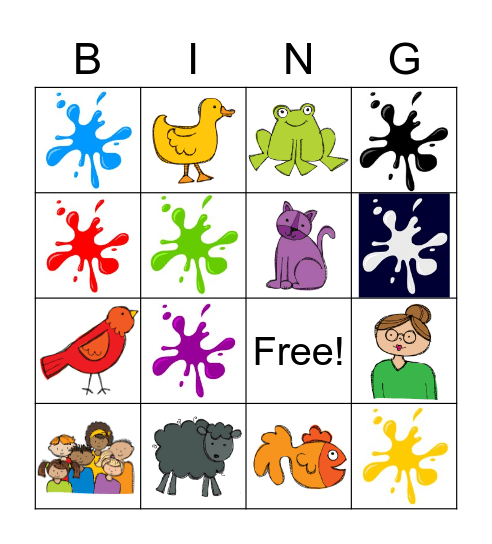 Brown Bear Bing Bingo Card