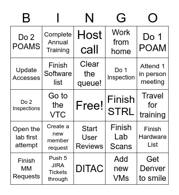 Cyber Security Bingo! Bingo Card