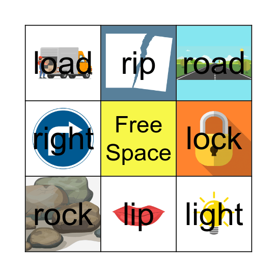 /l/ and /r/ Bingo Card