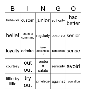Review 2 Bingo Card