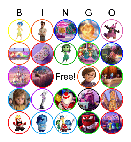 INSIDE OUT BINGO Card